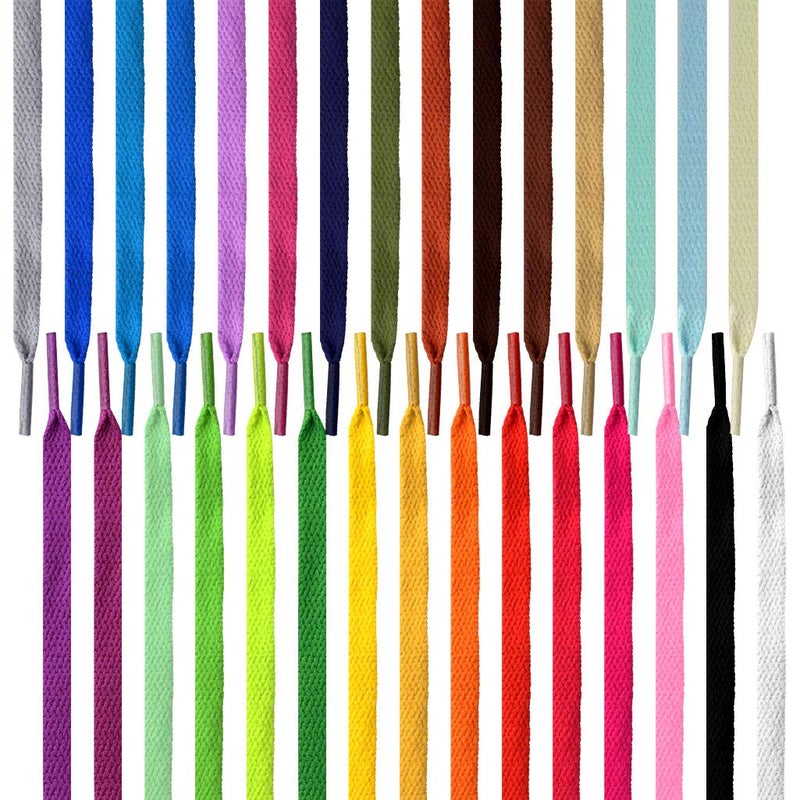 Marrywindix 29 Pairs 47" Flat Colourful Athletic Shoe Laces for Sneakers Skate Shoes Boots Sport Shoes (29 colors) - Image 4